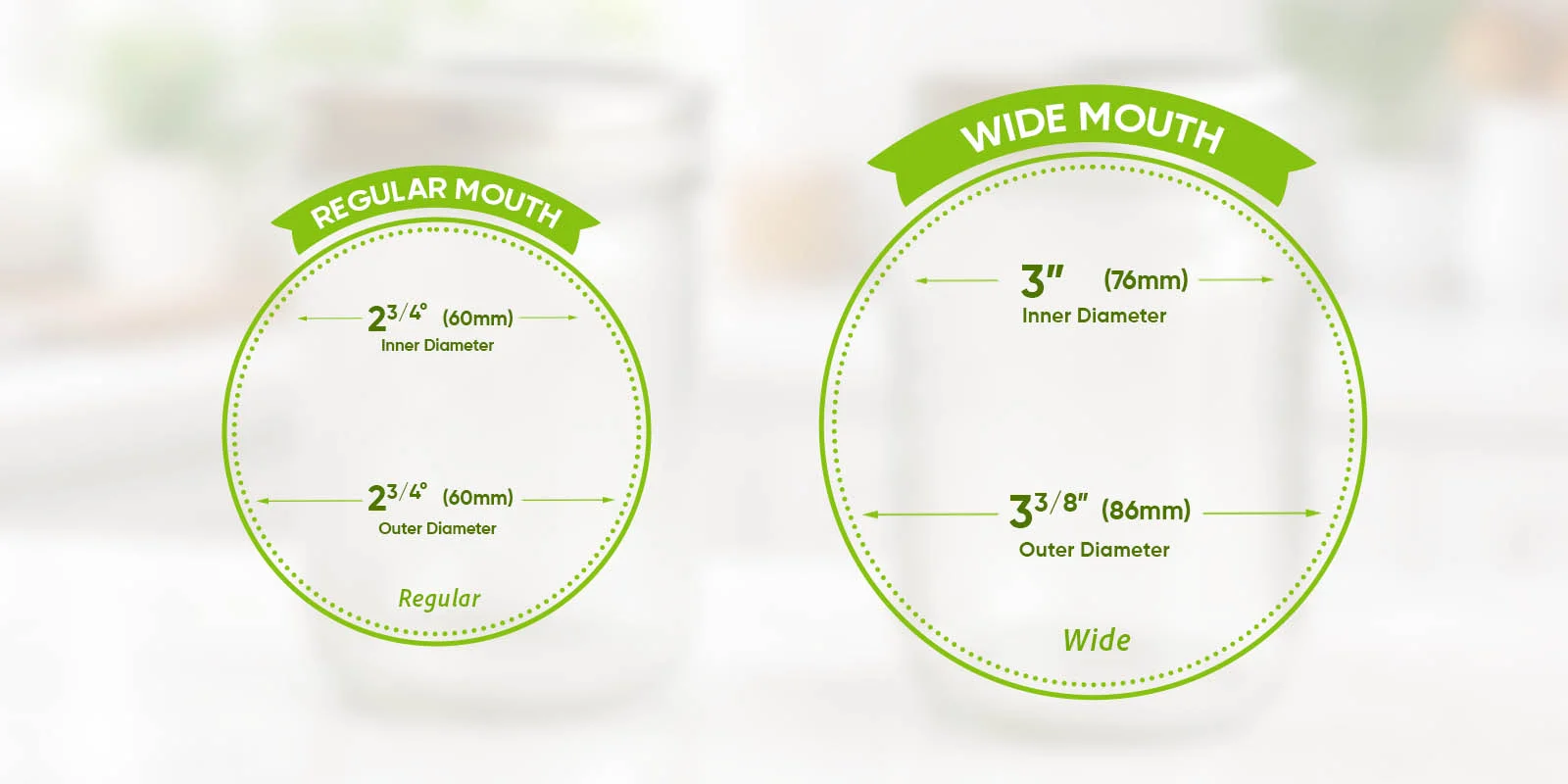 regular mouth mason jars vs wide mouth mason jars